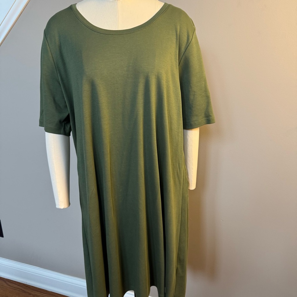 Isaac Mizrahi Forest Green Tunic Top, XLP